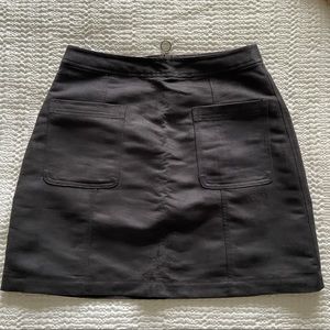 Faux suede dark gray skirt